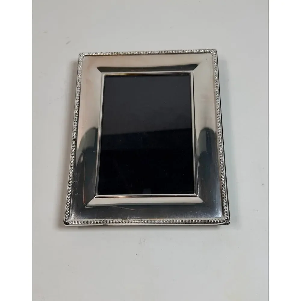 Carrs Sheffield England Silver Plated Contemporary Picture Frame 5x7
